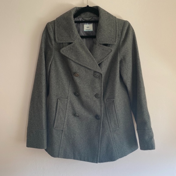 Old Navy NWT Small Gray Peacoat - Picture 1 of 3